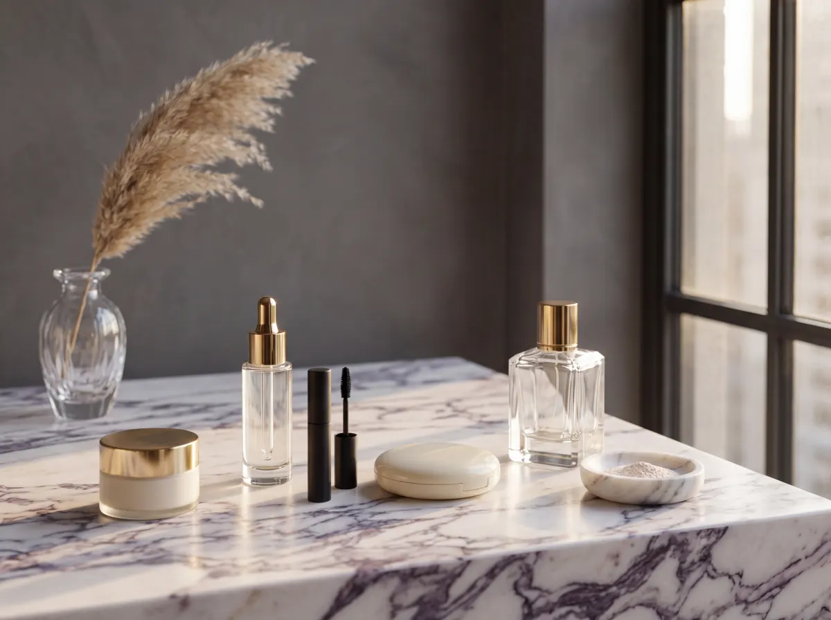 Estée Lauder Canada PFAS eyeliner conviction with cosmetics counter products on display