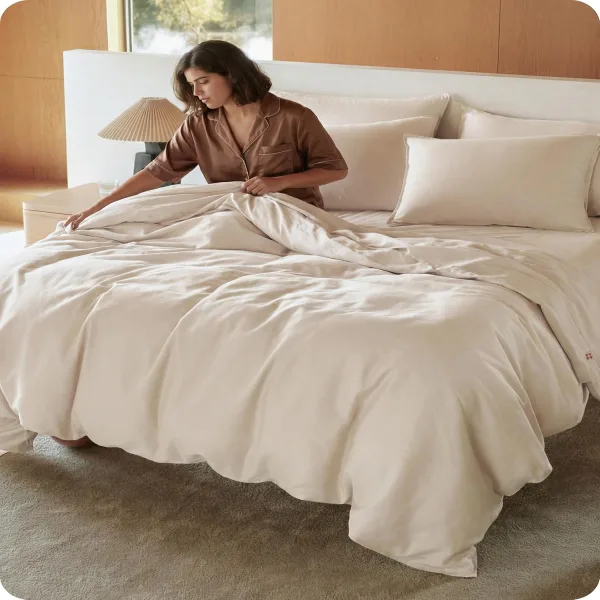 Bedsure 100% Organic Cotton Duvet Cover
