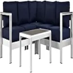Modway Expedition Aluminum Outdoor Patio Set